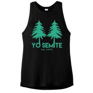 Yo Semite Go Vote Anti Trump Ladies PosiCharge Tri-Blend Wicking Tank