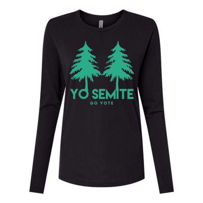 Yo Semite Go Vote Anti Trump Womens Cotton Relaxed Long Sleeve T-Shirt