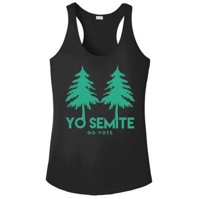 Yo Semite Go Vote Anti Trump Ladies PosiCharge Competitor Racerback Tank