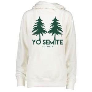 Yo Semite Go Vote Anti Trump Womens Funnel Neck Pullover Hood