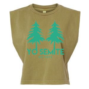 Yo Semite Go Vote Anti Trump Garment-Dyed Women's Muscle Tee