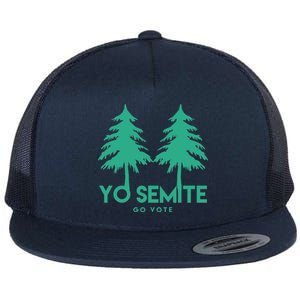 Yo Semite Go Vote Anti Trump Flat Bill Trucker Hat