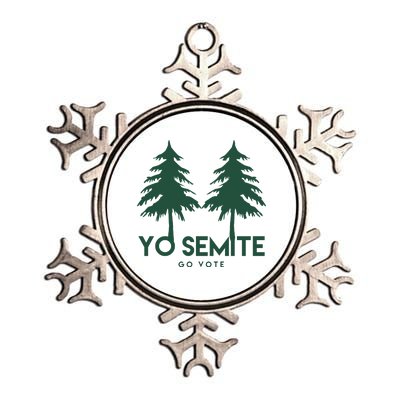 Yo Semite Go Vote Anti Trump Metallic Star Ornament