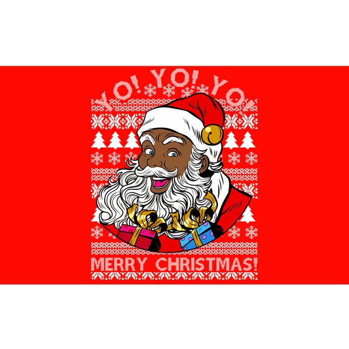 Yo Yo Yo Ho Ho Ho Black Santa Claus Ugly Christmas Bumper Sticker