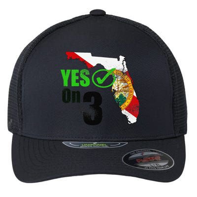 Yes On 3 Florida Flexfit Unipanel Trucker Cap