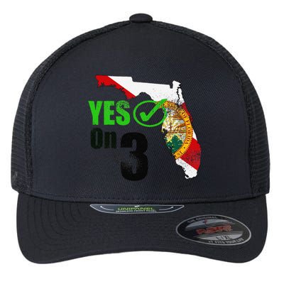 Yes On 3 Florida Flexfit Unipanel Trucker Cap