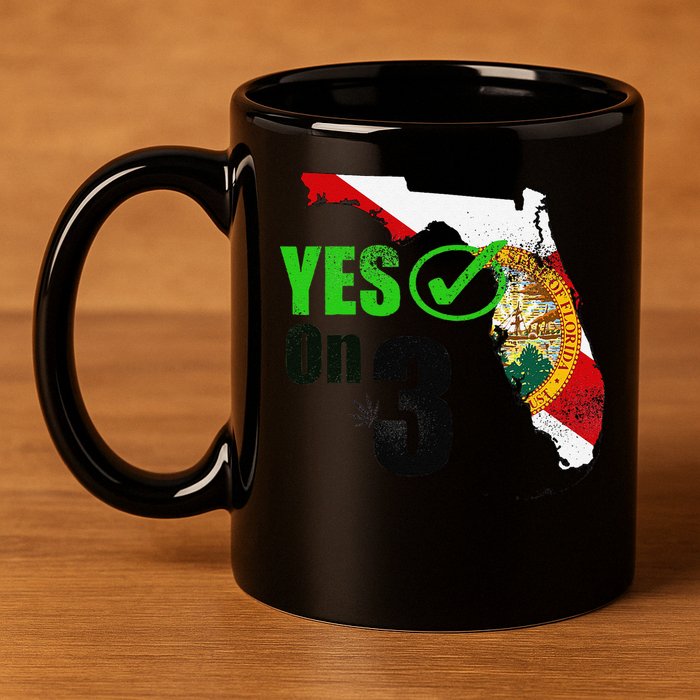 Yes On 3 Florida 11oz C Handle Ceramic Mug