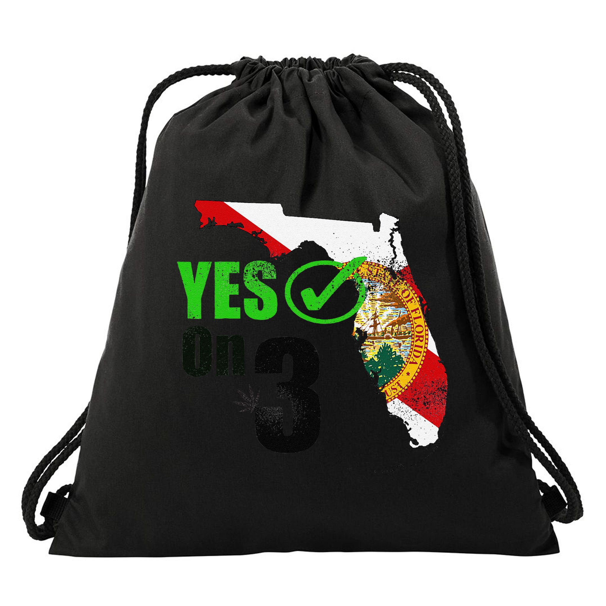 Yes On 3 Florida Drawstring Bag
