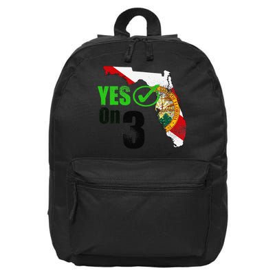 Yes On 3 Florida 16 in Basic Backpack