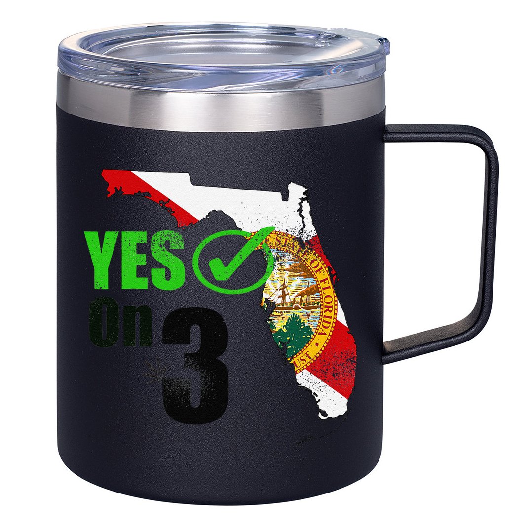 Yes On 3 Florida 12oz Stainless Steel Coffee Mug