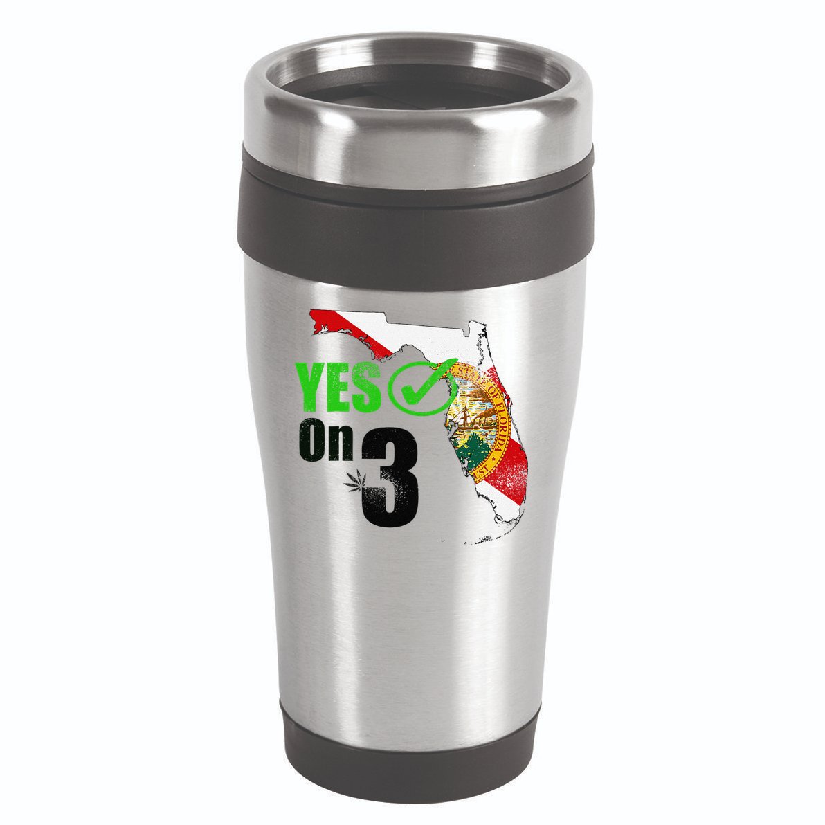 Yes On 3 Florida 16oz Travel Tumbler