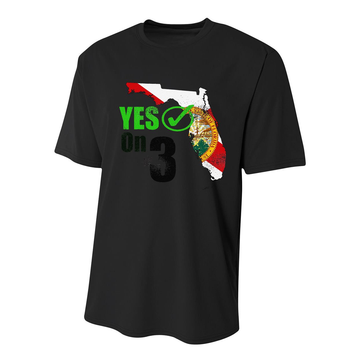 Yes On 3 Florida Youth Performance Sprint T-Shirt