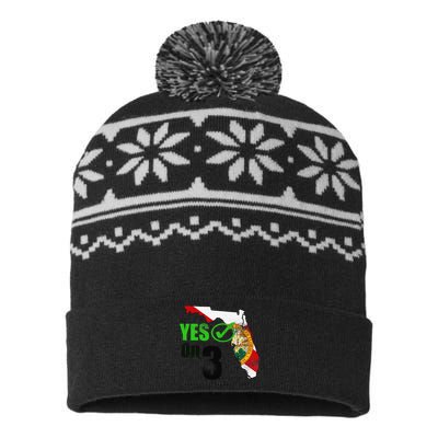 Yes On 3 Florida USA-Made Snowflake Beanie