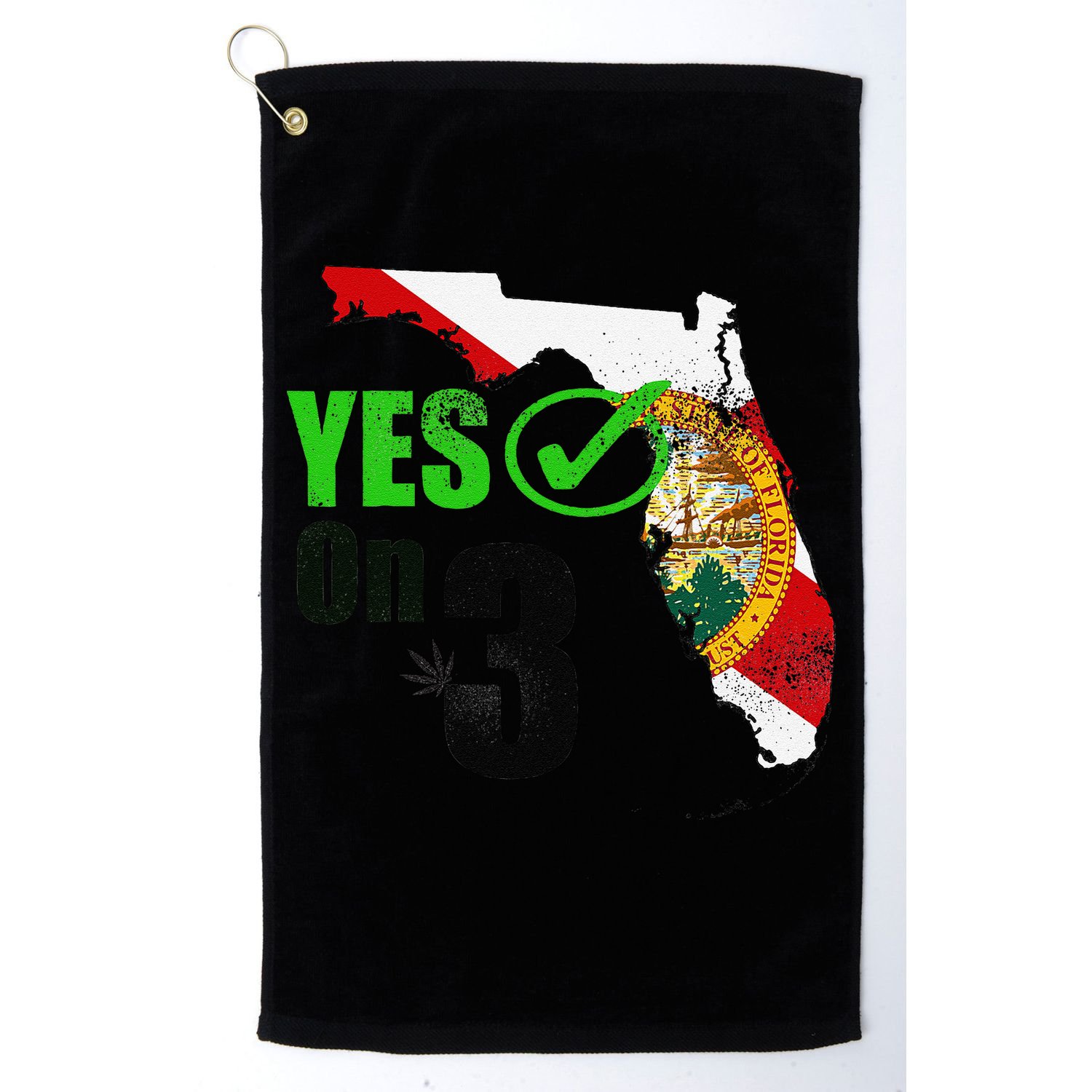 Yes On 3 Florida Golf Towel