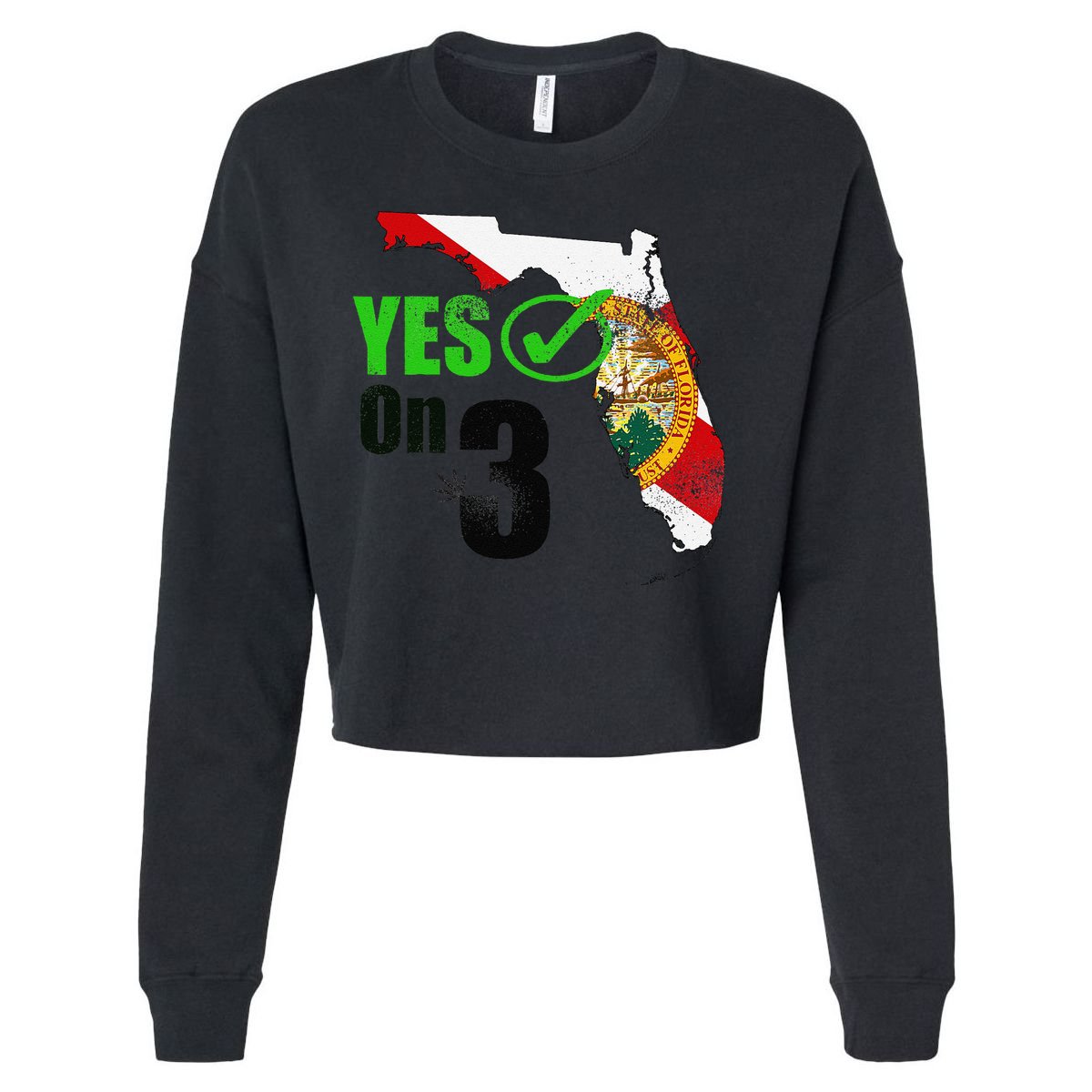 Yes On 3 Florida Cropped Pullover Crew