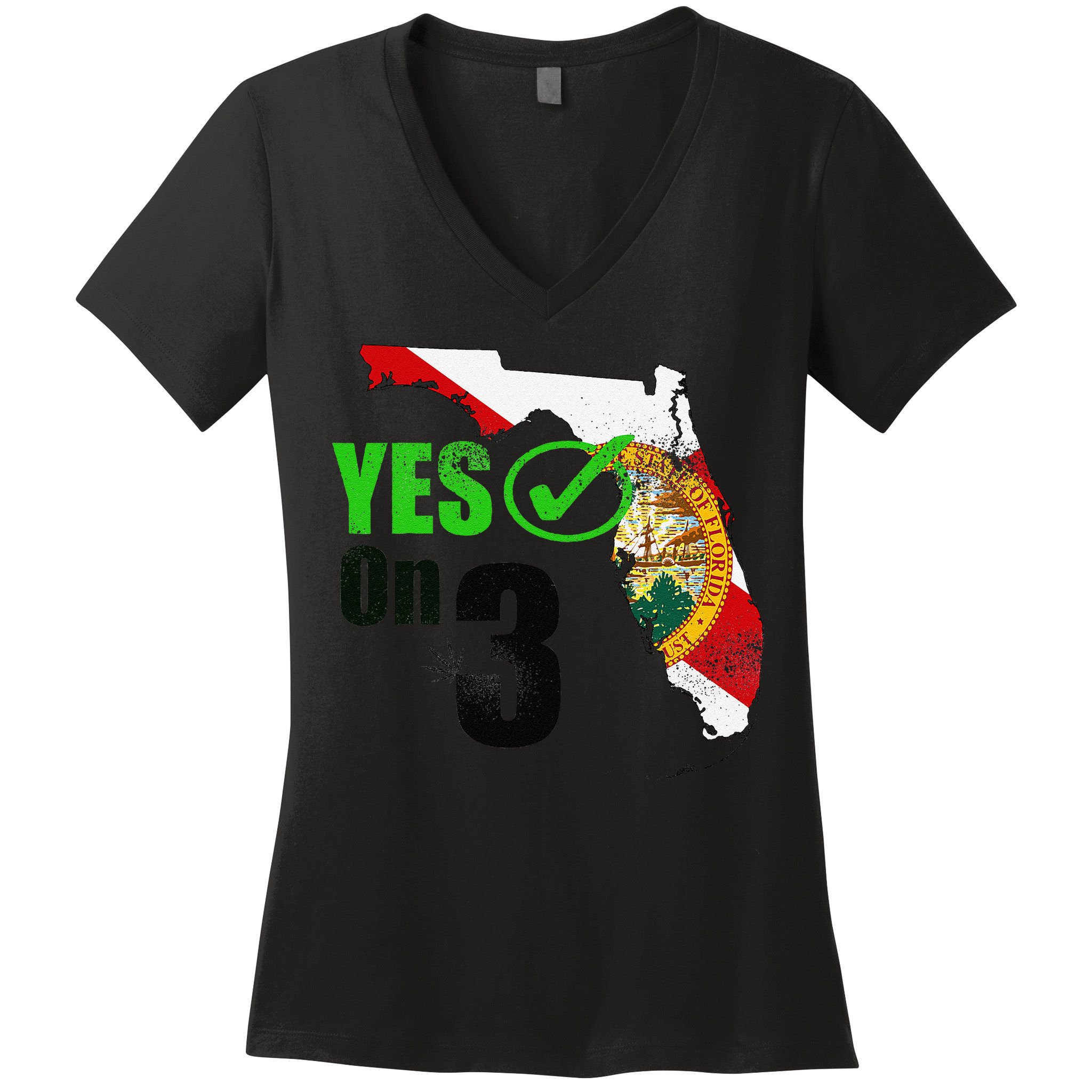 Yes On 3 Florida Women's V-Neck T-Shirt