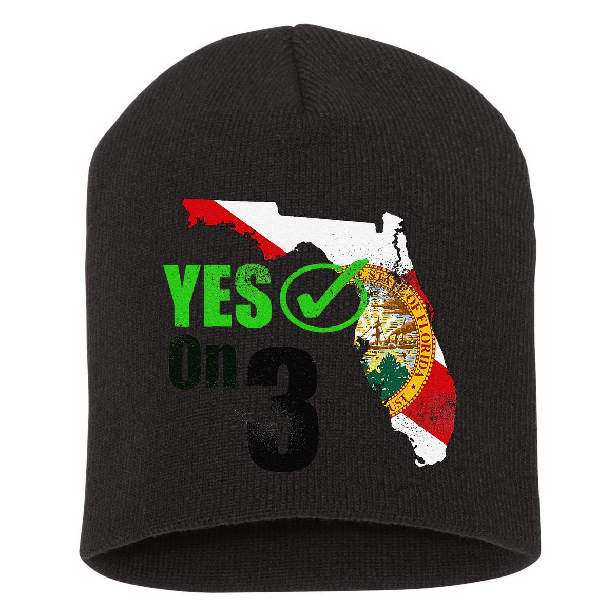 Yes On 3 Florida Short Acrylic Beanie