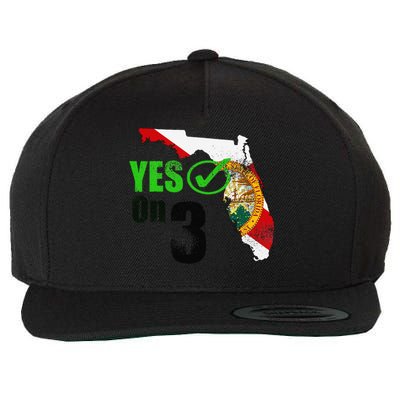 Yes On 3 Florida Wool Snapback Cap