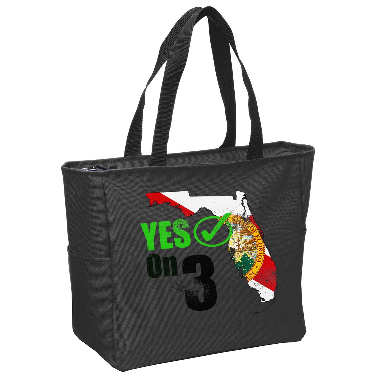 Yes On 3 Florida Zip Tote Bag