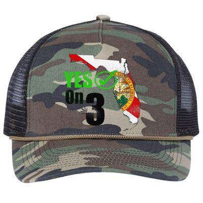 Yes On 3 Florida Retro Rope Trucker Hat Cap