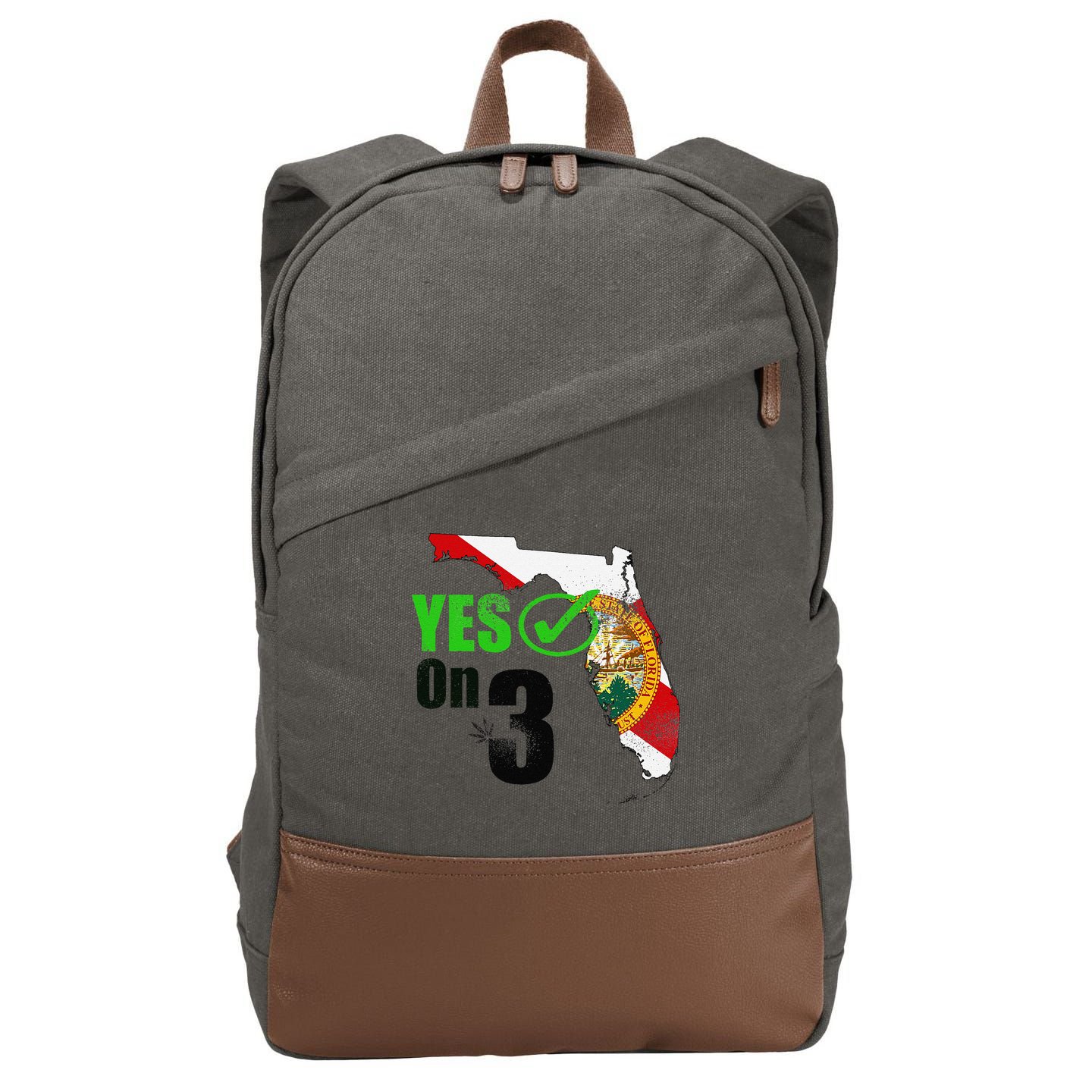 Yes On 3 Florida Cotton Canvas Backpack