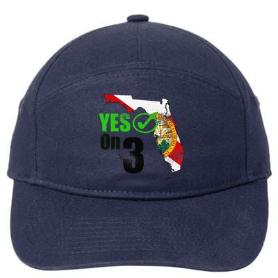 Yes On 3 Florida 7-Panel Snapback Hat