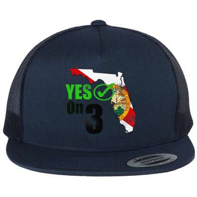 Yes On 3 Florida Flat Bill Trucker Hat