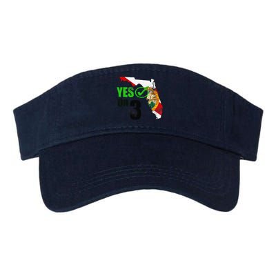 Yes On 3 Florida Valucap Bio-Washed Visor