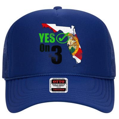 Yes On 3 Florida High Crown Mesh Back Trucker Hat