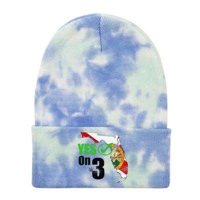 Yes On 3 Florida Tie Dye 12in Knit Beanie