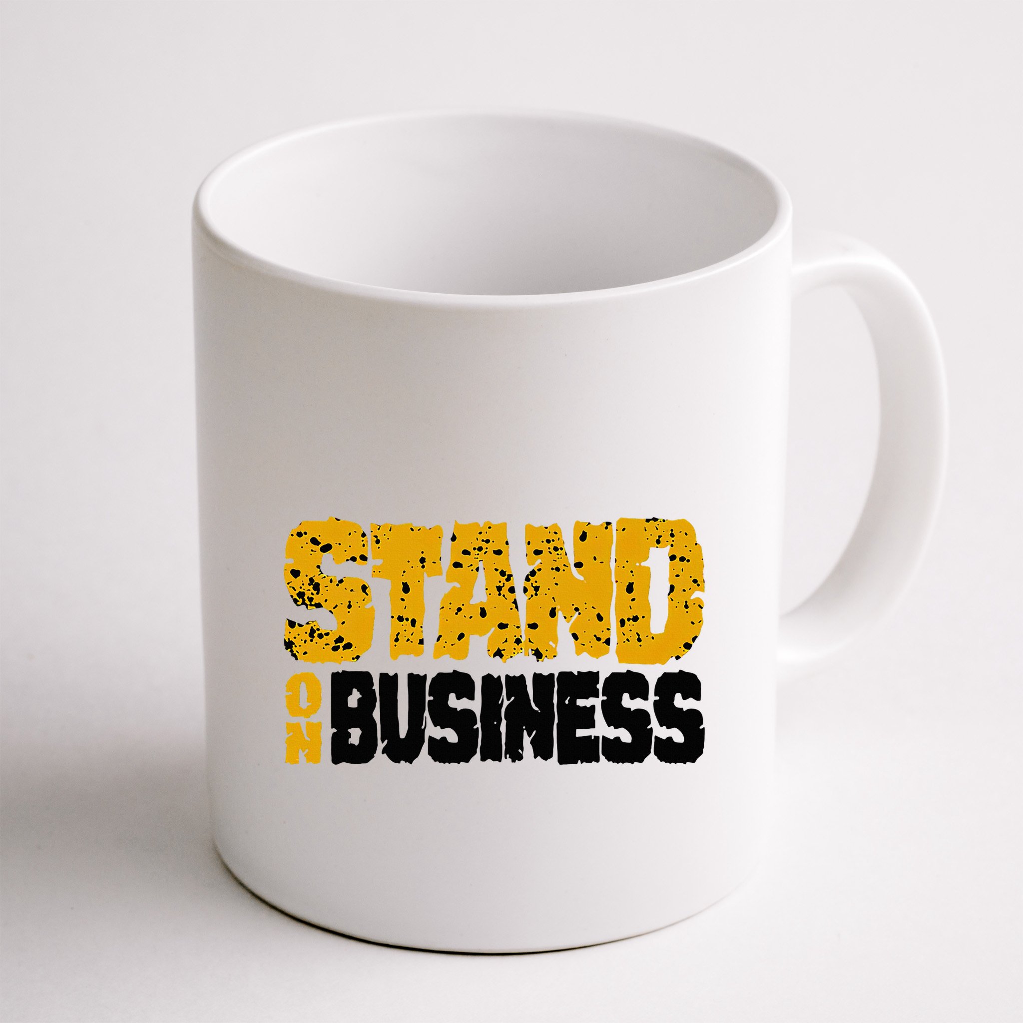 Yellow Ochre Black White Color Match Mug