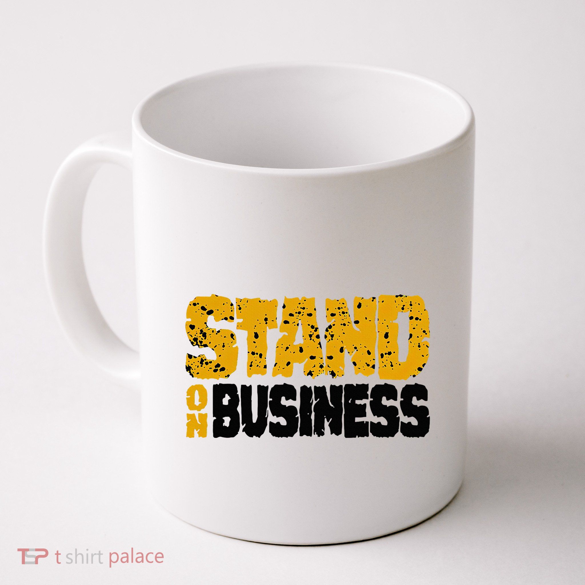 Yellow Ochre Black White Color Match Mug