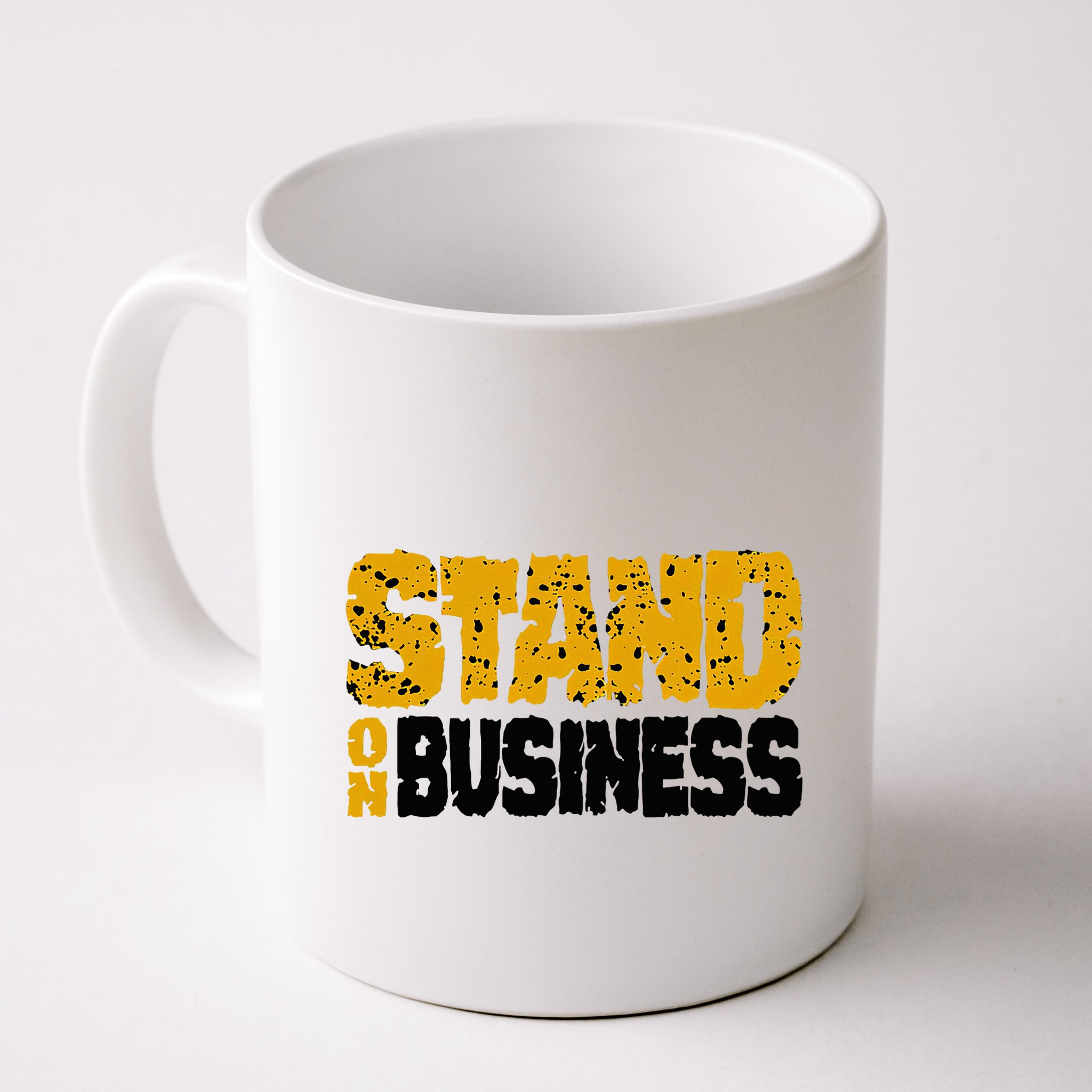 Yellow Ochre Black White Color Match Mug