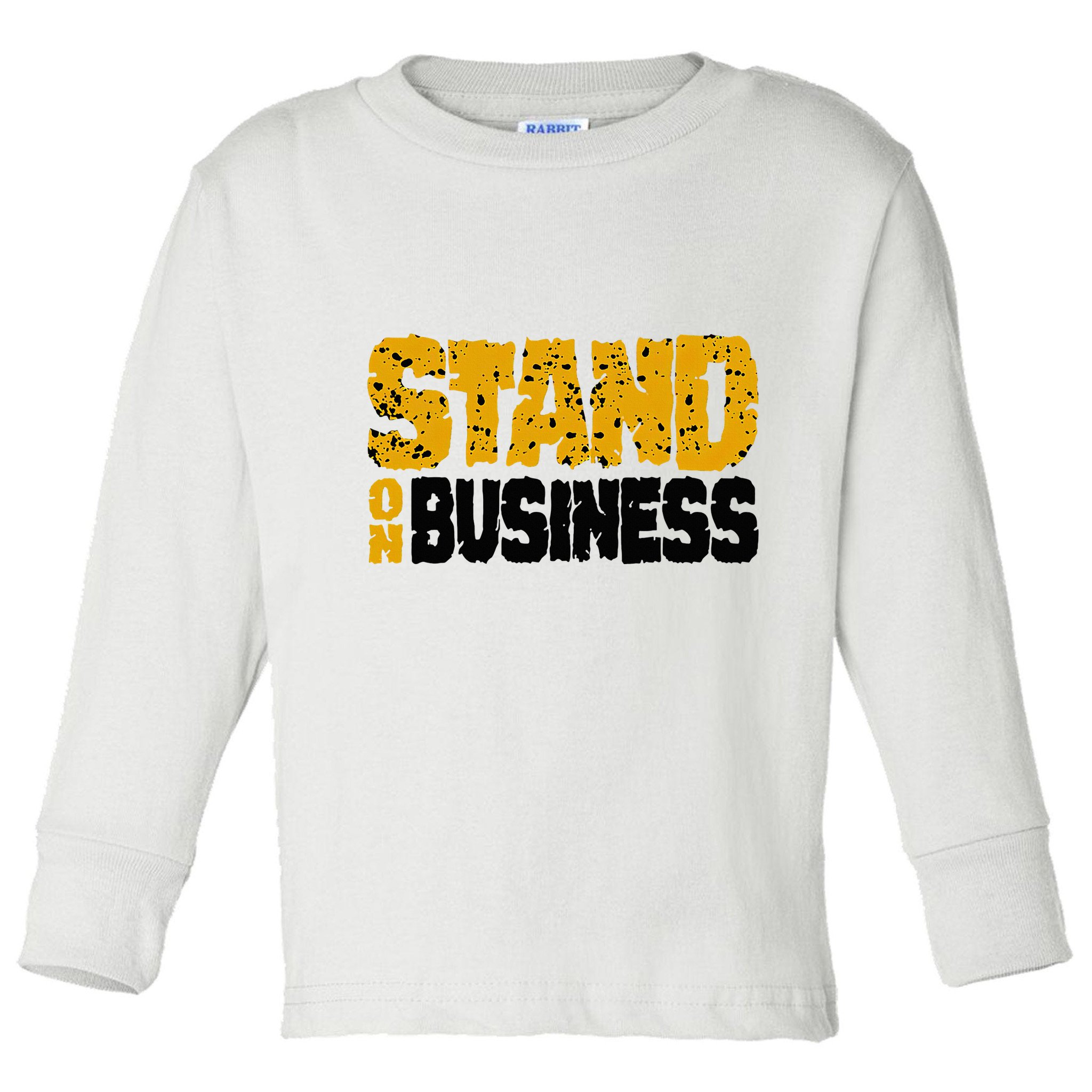 Yellow Ochre Black White Color Match Toddler Long Sleeve Shirt