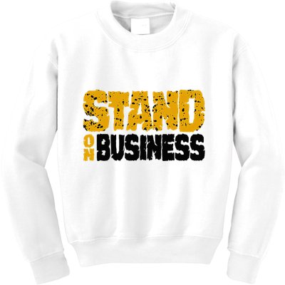 Yellow Ochre Black White Color Match Kids Sweatshirt