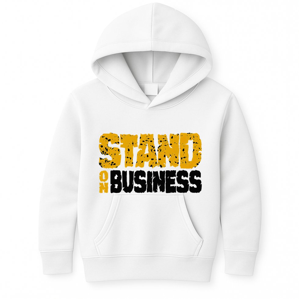 Yellow Ochre Black White Color Match Kids Hoodie