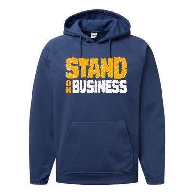 Yellow Ochre Black White Color Match Performance Fleece Hoodie