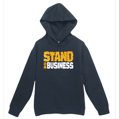 Yellow Ochre Black White Color Match Urban Pullover Hoodie