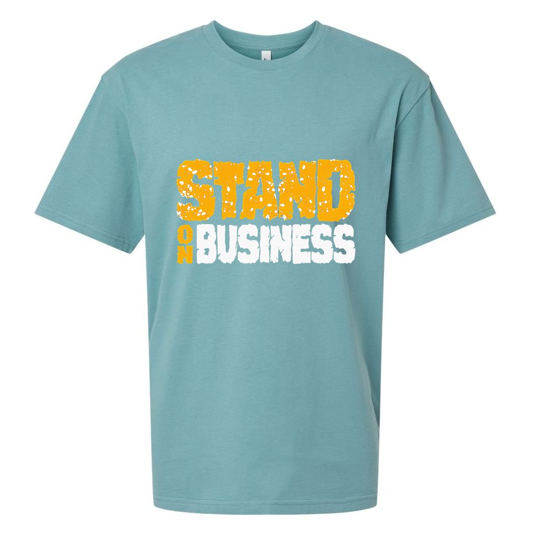Yellow Ochre Black White Color Match Sueded Cloud Jersey T-Shirt