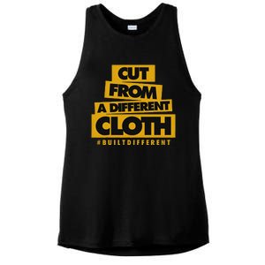 Yellow Ochre Black White Color Match Ladies PosiCharge Tri-Blend Wicking Tank