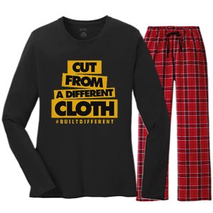 Yellow Ochre Black White Color Match Women's Long Sleeve Flannel Pajama Set 