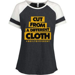 Yellow Ochre Black White Color Match Enza Ladies Jersey Colorblock Tee