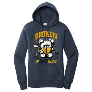 Yellow Ochre Black White Color Match Women's Pullover Hoodie