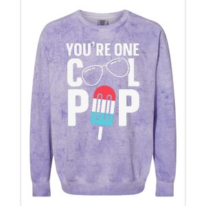 Youre One Cool Pop Father Dad Colorblast Crewneck Sweatshirt