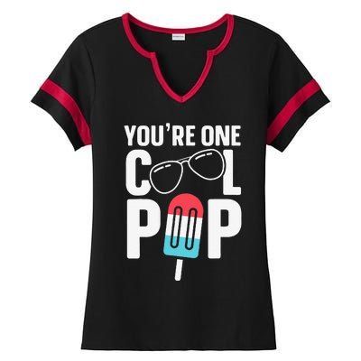 Youre One Cool Pop Father Dad Ladies Halftime Notch Neck Tee