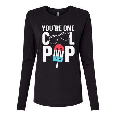 Youre One Cool Pop Father Dad Womens Cotton Relaxed Long Sleeve T-Shirt