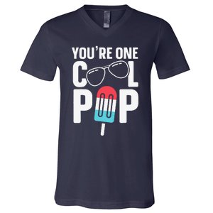 Youre One Cool Pop Father Dad V-Neck T-Shirt