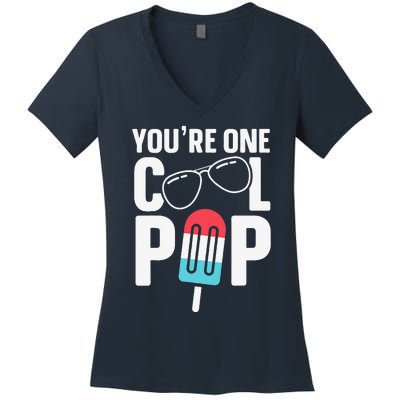 Youre One Cool Pop Father Dad Women's V-Neck T-Shirt