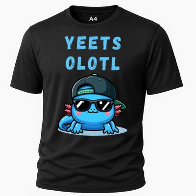 Yeets Olotl Funny Axolotl Yeet, Yeet Quote Funny Saying Cooling Performance Crew T-Shirt