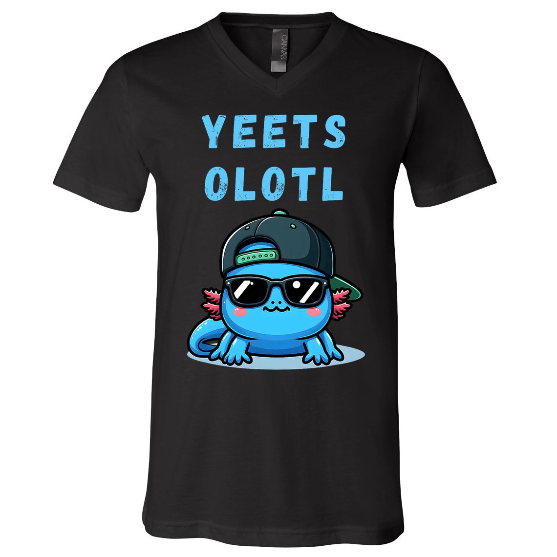 Yeets Olotl Funny Axolotl Yeet, Yeet Quote Funny Saying V-Neck T-Shirt